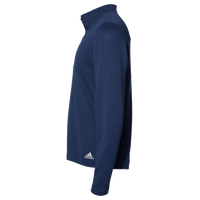 Adidas Men's 3-Stripes Double-Knit Quarter-Zip Pullover, Team Navy Blue / Grey Two, Left Sleeve view
