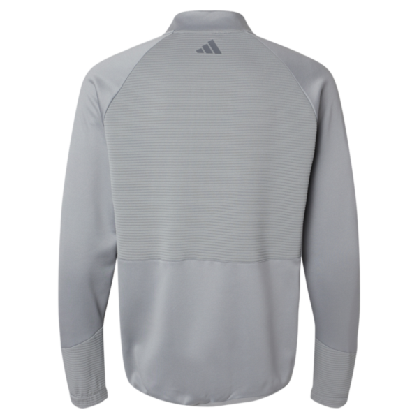 Adidas Men's Performance Quarter-Zip Pullover, Grey Three, Back view