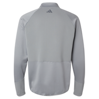 Adidas Men's Performance Quarter-Zip Pullover, Grey Three, Back view