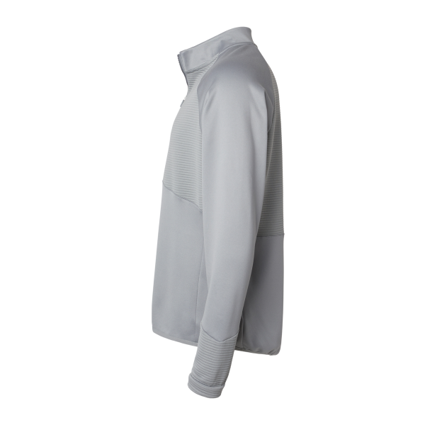 Adidas Men's Performance Quarter-Zip Pullover, Grey Three, Left Sleeve view