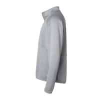 Adidas Men's Performance Quarter-Zip Pullover, Grey Three, Left Sleeve view