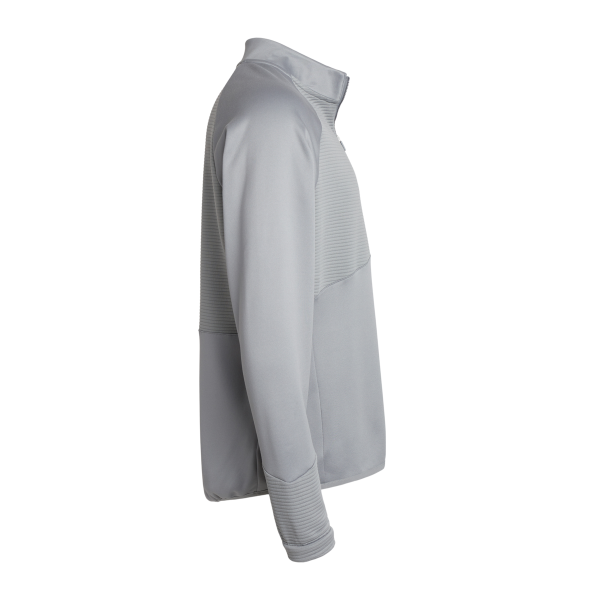 Adidas Men's Performance Quarter-Zip Pullover, Grey Three, Right Sleeve view