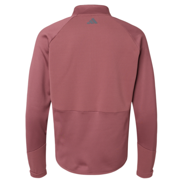 Adidas Men's Performance Quarter-Zip Pullover, Quiet Crimson, Back view