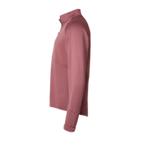 Adidas Men's Performance Quarter-Zip Pullover, Quiet Crimson, Left Sleeve view