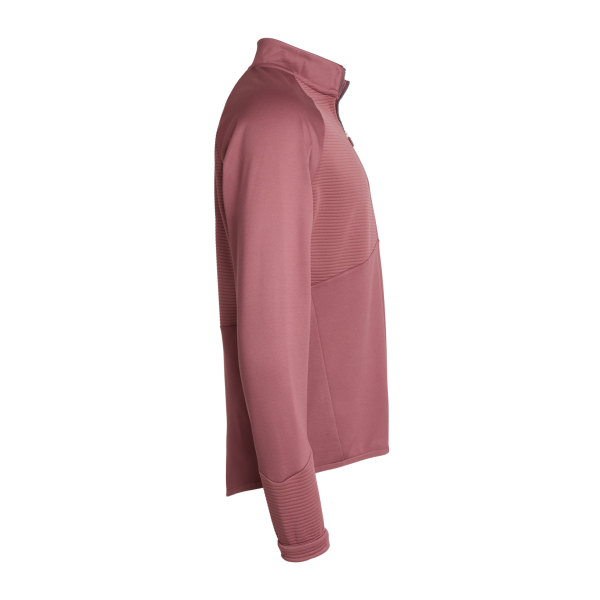 Adidas Men's Performance Quarter-Zip Pullover, Quiet Crimson, Right Sleeve view