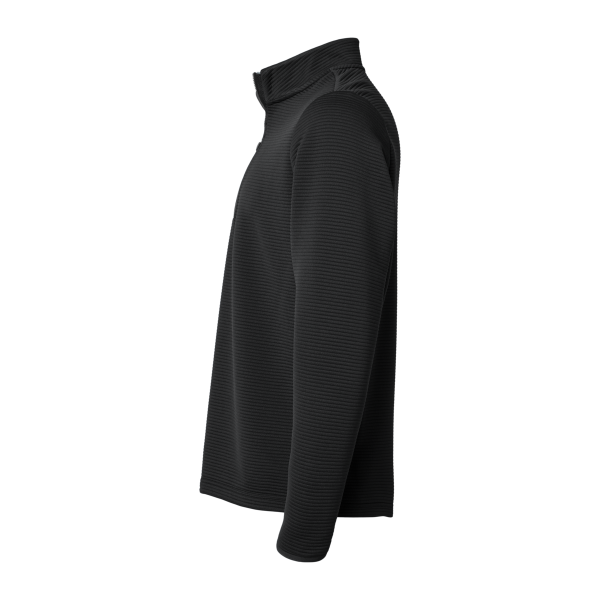 Adidas Men's Spacer Quarter-Zip Pullover, Black, Left Sleeve view