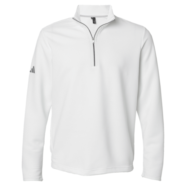 Adidas Men's Spacer Quarter-Zip Pullover, Core White, Front view