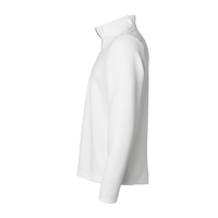 Adidas Men's Spacer Quarter-Zip Pullover, Core White, Left Sleeve view