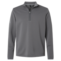 Adidas Men's Spacer Quarter-Zip Pullover, Grey Five, Front view