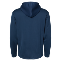 Adidas Men's Textured Mixed Media Midweight Hooded Sweatshirt, Collegiate Navy, Back view