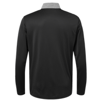 Adidas Men's Ultimate365 Heather Block Print Quarter-Zip Pullover, Black Melange / Black / Grey Three, Back view
