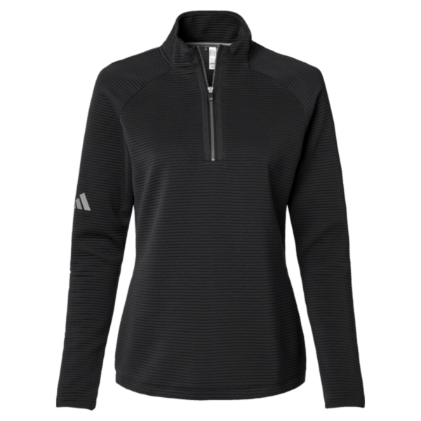Adidas Women's Spacer Quarter-Zip Pullover, Black, Front view