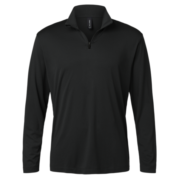 AllPro Men's Pro-Lock Performance Quarter-Zip Pullover, Black, Front view