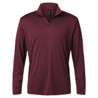 AllPro Men's Pro-Lock Performance Quarter-Zip Pullover, Maroon, Front view