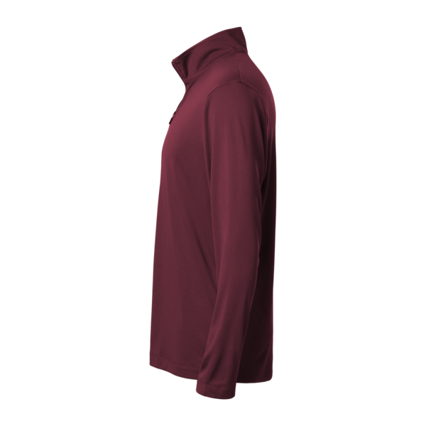 AllPro Men's Pro-Lock Performance Quarter-Zip Pullover, Maroon, Left Sleeve view