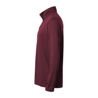 AllPro Men's Pro-Lock Performance Quarter-Zip Pullover, Maroon, Left Sleeve view