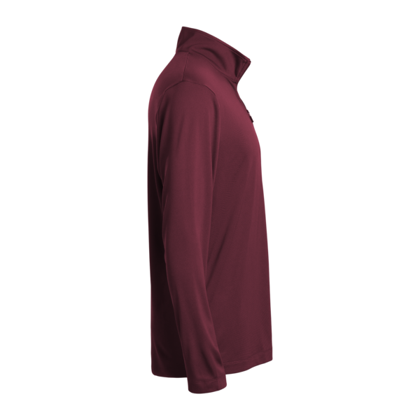 AllPro Men's Pro-Lock Performance Quarter-Zip Pullover, Maroon, Right Sleeve view