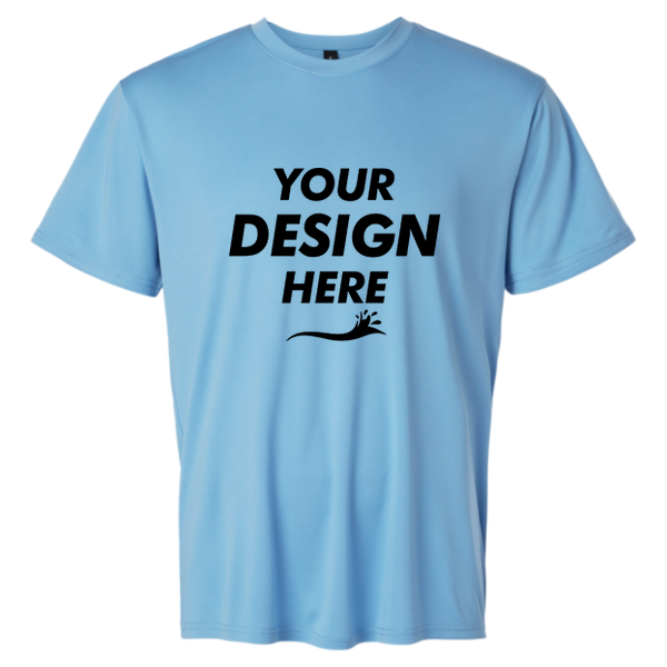 AllPro Men's Pro-Lock Performance T-Shirt, Carolina Blue, Front view, Mockup