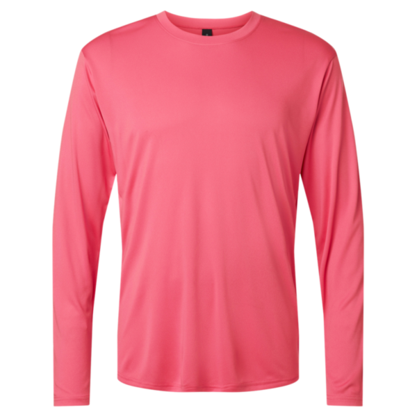 AllPro Unisex Pro-Lock Performance Long Sleeve T-Shirt, Bright Pink, Front view