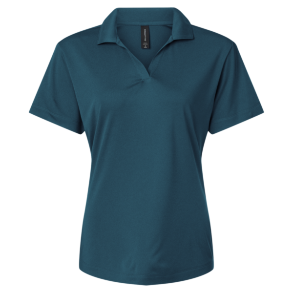 AllPro Women's Pro-Lock Performance Polo, Atlantic Blue, Front view