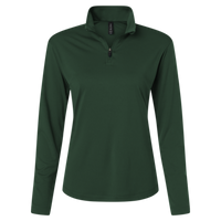 AllPro Women's Pro-Lock Performance Quarter-Zip Pullover, Forest Green, Front view