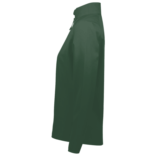 AllPro Women's Pro-Lock Performance Quarter-Zip Pullover, Forest Green, Left Sleeve view
