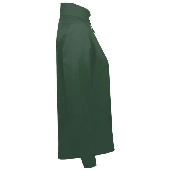 AllPro Women's Pro-Lock Performance Quarter-Zip Pullover, Forest Green, Right Sleeve view