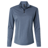 AllPro Women's Pro-Lock Performance Quarter-Zip Pullover, Heather Navy, Front view