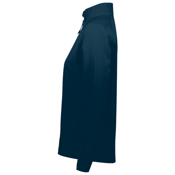 AllPro Women's Pro-Lock Performance Quarter-Zip Pullover, Heather Navy, Left Sleeve view