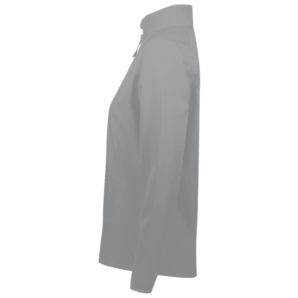 AllPro Women's Pro-Lock Performance Quarter-Zip Pullover, Heather Steel, Left Sleeve view