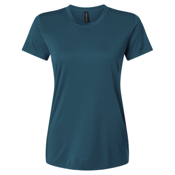 AllPro Women's Pro-Lock Performance T-Shirt, Atlantic Blue, Front view