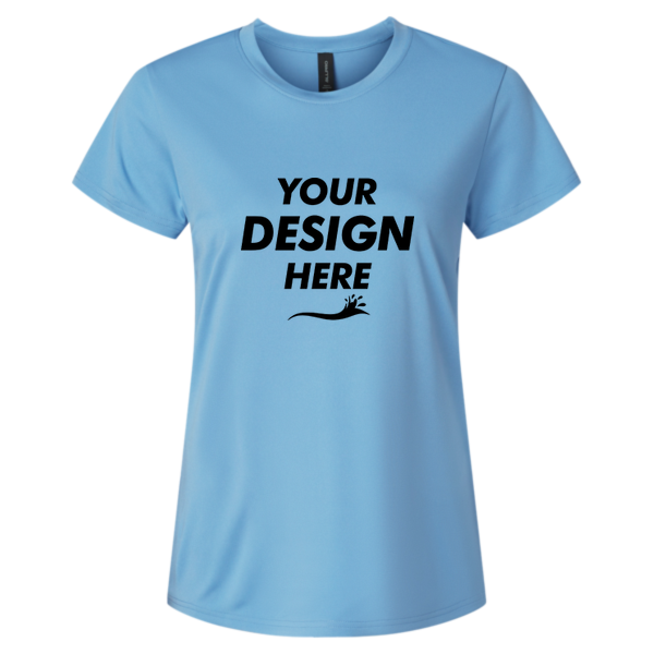 AllPro Women's Pro-Lock Performance T-Shirt, Carolina Blue, Front view, Mockup