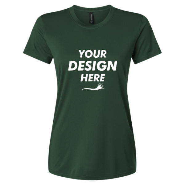 AllPro Women's Pro-Lock Performance T-Shirt, Forest Green, Front view, Mockup