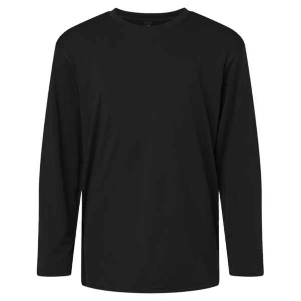 AllPro Youth Pro-Lock Performance Long Sleeve T-Shirt, Black, Front view