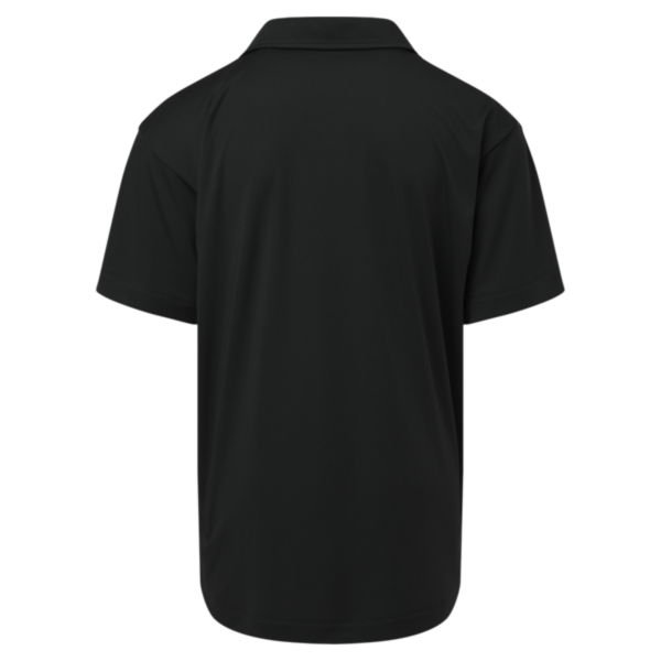 AllPro Youth Pro-Lock Performance Polo, Black, Back view