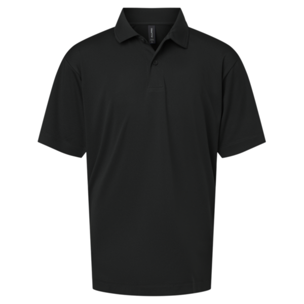 AllPro Youth Pro-Lock Performance Polo, Black, Front view