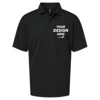 AllPro Youth Pro-Lock Performance Polo, Black, Front view, Mockup
