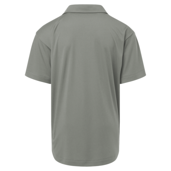 AllPro Youth Pro-Lock Performance Polo, Greystone, Back view