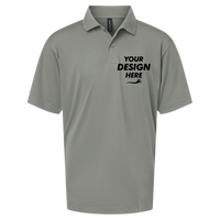 AllPro Youth Pro-Lock Performance Polo, Greystone, Front view, Mockup