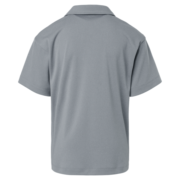 AllPro Youth Pro-Lock Performance Polo, Heather Steel, Back view