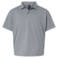 AllPro Youth Pro-Lock Performance Polo, Heather Steel, Front view