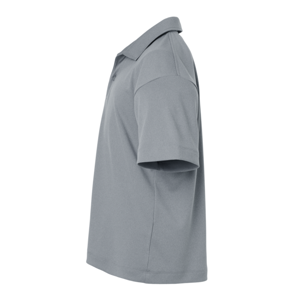 AllPro Youth Pro-Lock Performance Polo, Heather Steel, Left Sleeve view