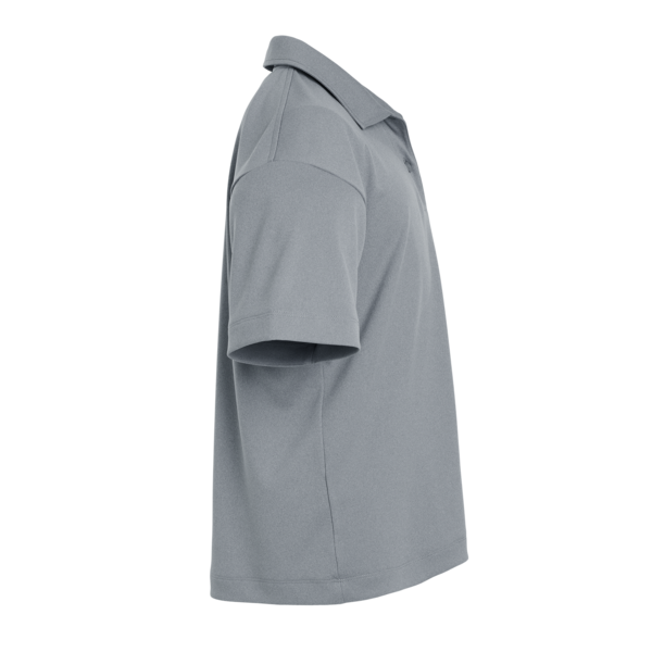 AllPro Youth Pro-Lock Performance Polo, Heather Steel, Right Sleeve view