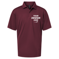 AllPro Youth Pro-Lock Performance Polo, Maroon, Front view, Mockup
