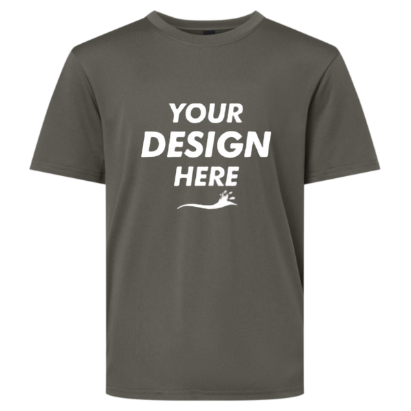 AllPro Youth Pro-Lock Performance T-Shirt, Charcoal, Front view, Mockup