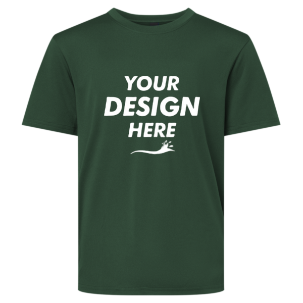 AllPro Youth Pro-Lock Performance T-Shirt, Forest Green, Front view, Mockup