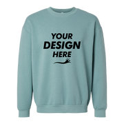 American Apparel Unisex ReFlex Fleece Crewneck Sweatshirt, Arctic, Front view, Mockup