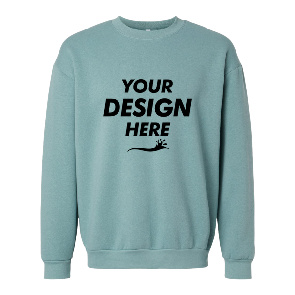 American Apparel Unisex ReFlex Fleece Crewneck Sweatshirt, Arctic, Front view, Mockup
