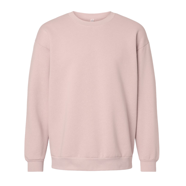 American Apparel Unisex ReFlex Fleece Crewneck Sweatshirt, Blush, Front view