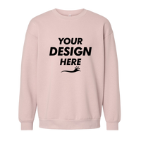 American Apparel Unisex ReFlex Fleece Crewneck Sweatshirt, Blush, Front view, Mockup